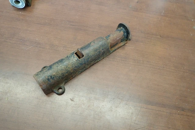 Vintage Cast Steel Door Stop Holder spring plunger Foot operated control stop