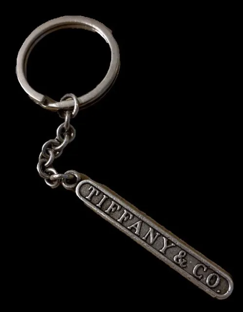 Tiffany & Co. Sterling Silver Tiffany Bar Tag Charm Keychain Key Ring