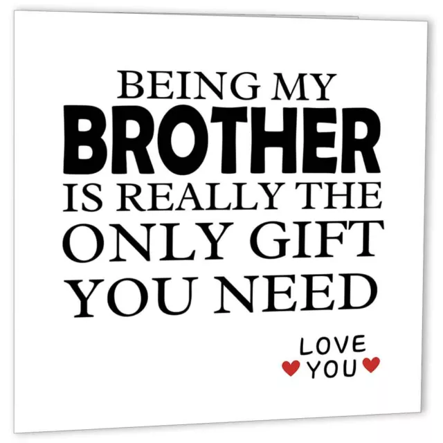 Funny Brother Birthday Card for Bros bday from sister - 147 x 147mm