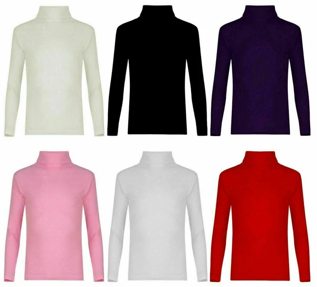 Polo Maglione A Costine Bambini Ragazze Ragazzi Maniche Lunghe Maglione Top 7-13 Anni