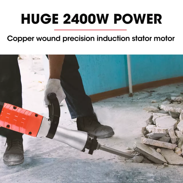 BAUMR-AG 2400W Electric Jackhammer Demolition Jack Hammer Commercial Concrete 3