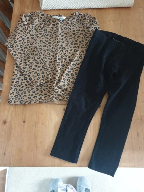 Leggings da ragazza Next/HM e top outfit età 4 anni
