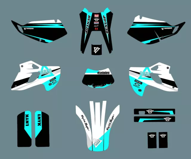 1998-2003 FOR Kawasaki KLX250 Decals Stickers Kit Backgrounds Graphics