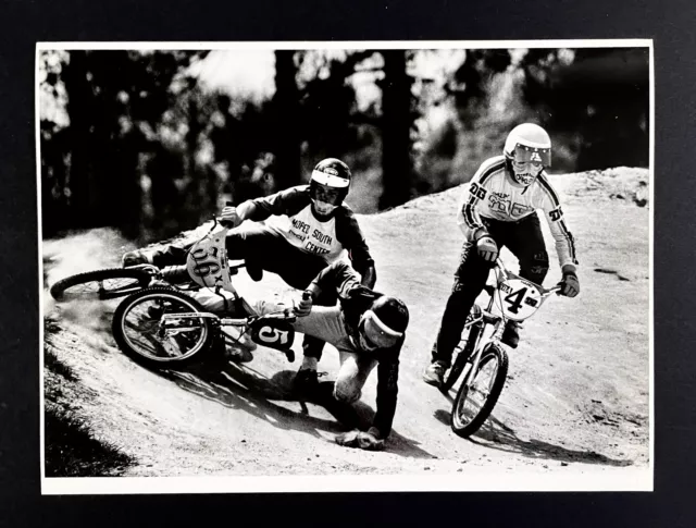 1980 Motocross Teenagers BMX Race Dirt Bikes Expert Class VTG Press Photo