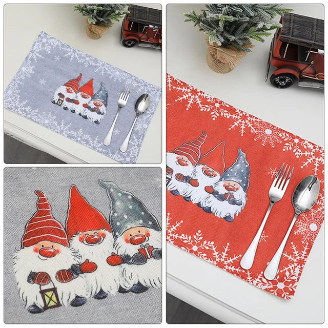christmas silverware holder Weihnachten Urlaub Tischsets Frohe Weihnachten Tisch 2