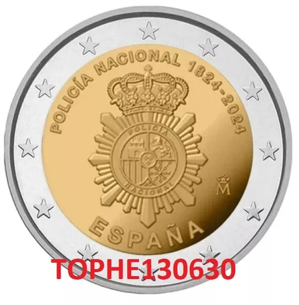 Espagne Commémorative 2024 " Police Nationale " 2 Euro - Neuve Unc -