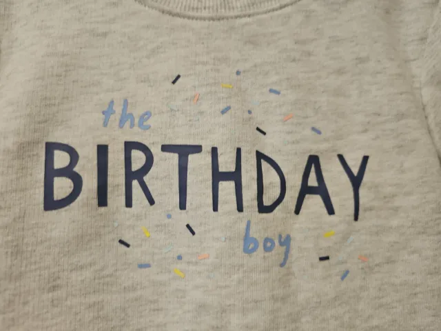 Infant Boys 9m Carters Sweatshirt Set 2 PC "The Birthday Boy" NWT 2