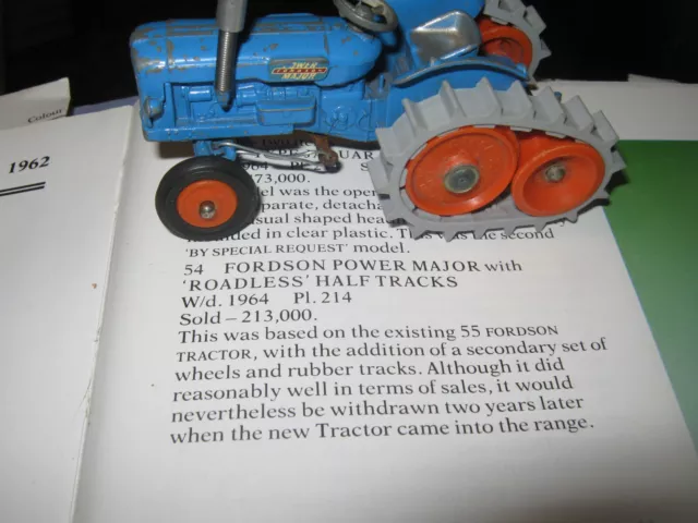 Corgi 54 Fordson Power Major Roadless Halftracks  Playworn Original In Repro Box