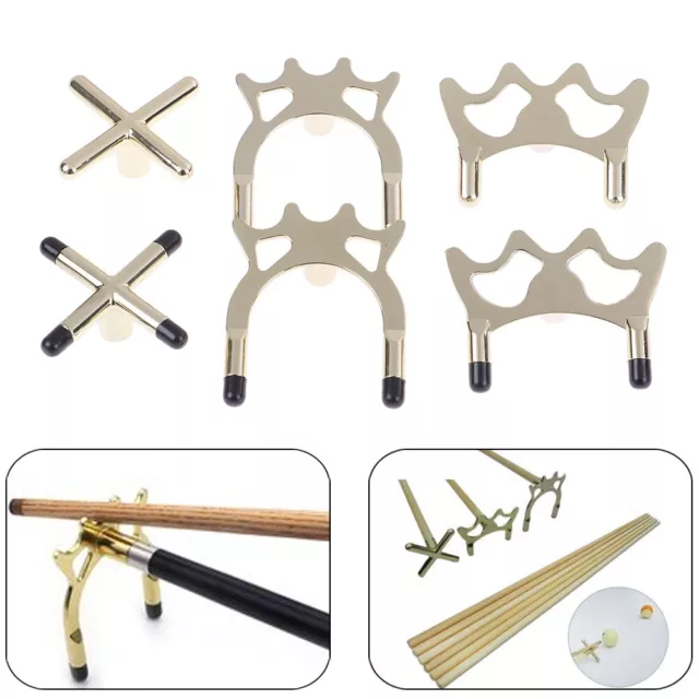 Copper Stick Frame Billiards Snooker Pool Cue Rest Bridge Head Holder Accesso#~&