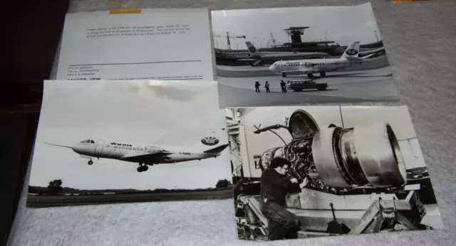 Three FOKKER VFW 614 AIRLINER ORIGINAL PRESS PHOTOGRAPHS