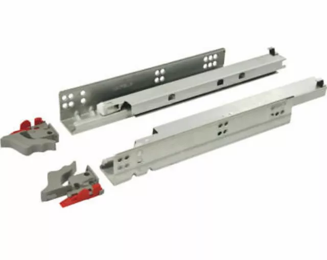 Guide Per Cassetto In Legno Estrazione Totale Softclose Hafele30-35-40-45-50-55