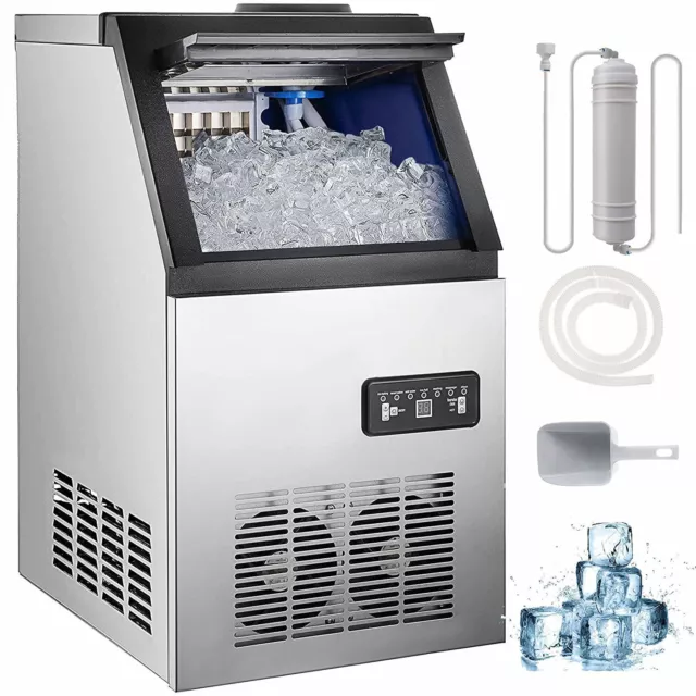 Built-in Commercial Ice Maker Stainless Steel Bar Restaurant Ice Cube Machine