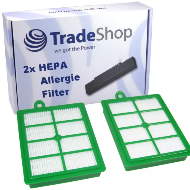 2x HEPA Filter H13 Allergie Feinstaubfilter Mikrofilter für Philips FC 8575/09