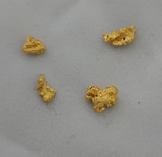 Natural Gold Nuggets,  ( 4 Nuggets ), High Purity, Pilbara Gold.
