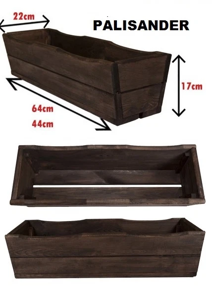 NEU Pflanzkasten D8 TOP Pflanzkübel aus Holz für Garten Terrasse 64/44 x 22 x 17