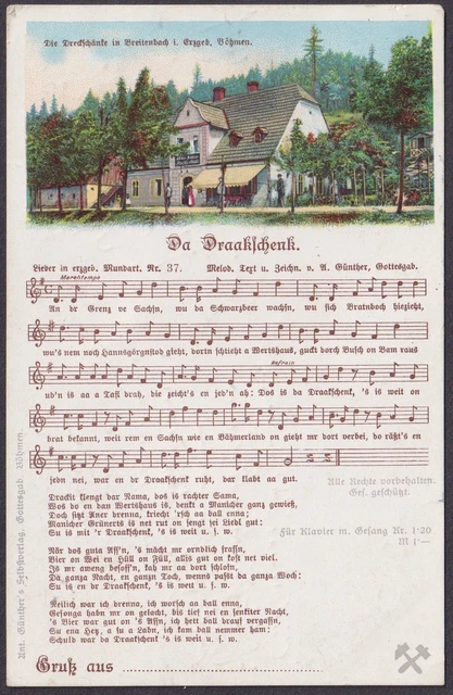 Gruss Aus Da Draakschenk Breitenbach Ak Litho Boemia Bohemia Cesko Czech