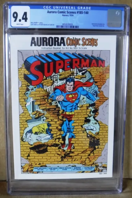 Superman Aurora Model Kit Comic Book Scenes 1974 DC Comic CGC 9.4 White Pages