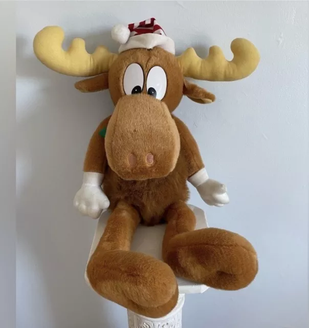 Vintage Bullwinkle Moose Plush Stuffed Animal 1996 Macy’s 24”