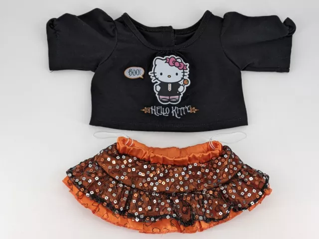 Build A Bear HELLO KITTY Halloween Outfit - Boo! Shirt & Sequin Skirt 2011