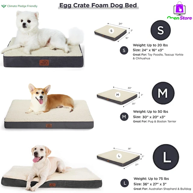 Dog Bed For Small Medium & Large Dogs Cats Orthopedic Waterproof Calming Bed Pet