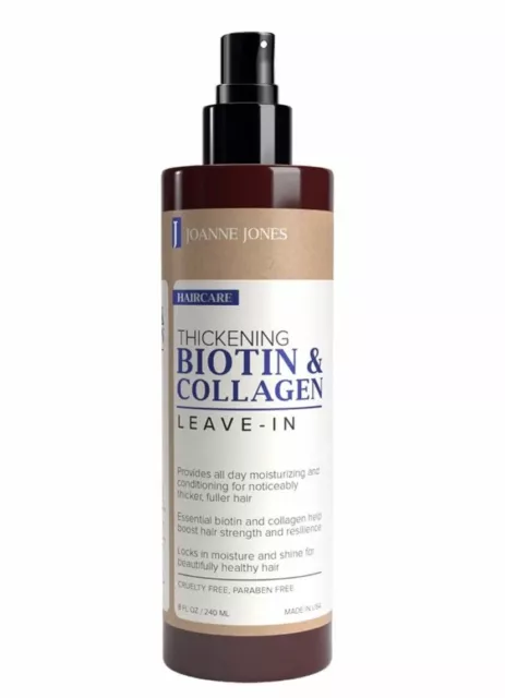 Joanne Jones Thickening Biotin & Collagen Leave in For Thicker Fuller Hair 8 Oz