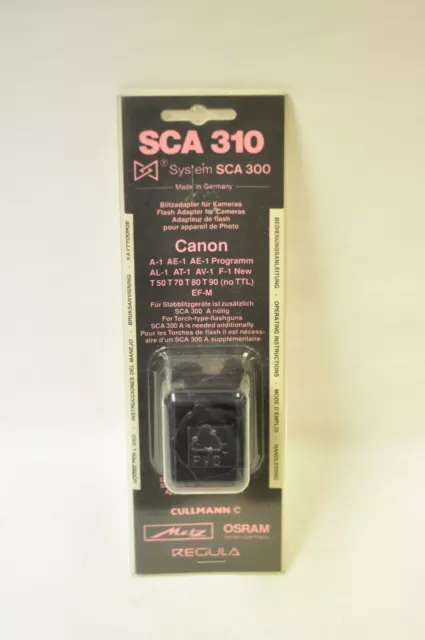 Metz SCA 310 dedicated adapter for the A, T & F series. Cat. #5485. NEW
