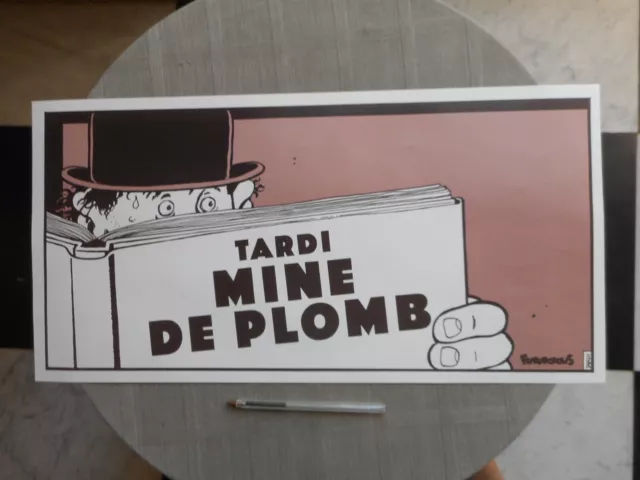 Tardi Petite Affiche Publicitaire Mine De Plomb Chiures De Gomme Parfait État