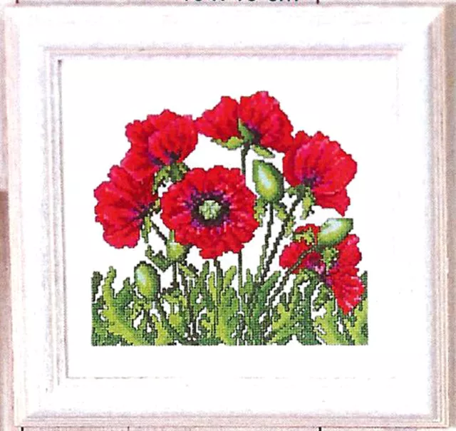 Permin 92-7144 Poppies Embroidery Counted