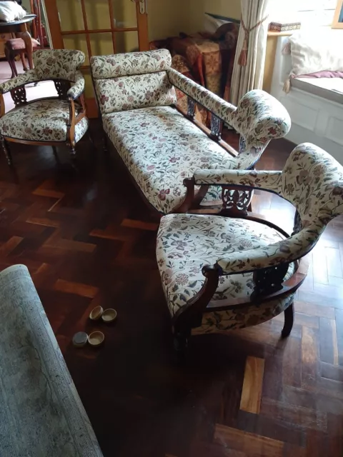 antique edwardian chaise longue used  