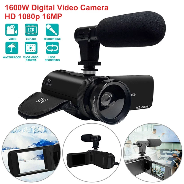 1080P Video Camera HD Camcorder 16MP WiFi DV Vlogging Camera with Mic