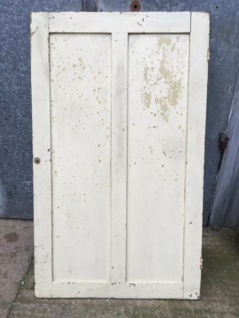 30 5/8”x51 1/4” Victorian Painted Pine Two Panel Short Internal Cupboard Door