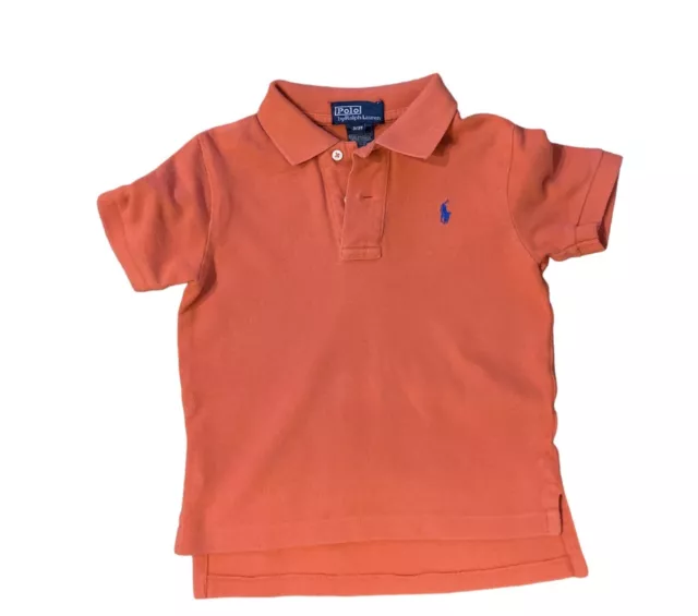 Polo Ralph Lauren Boy's Toddler Orange Short Sleeve Polo Shirt Size 3/3T
