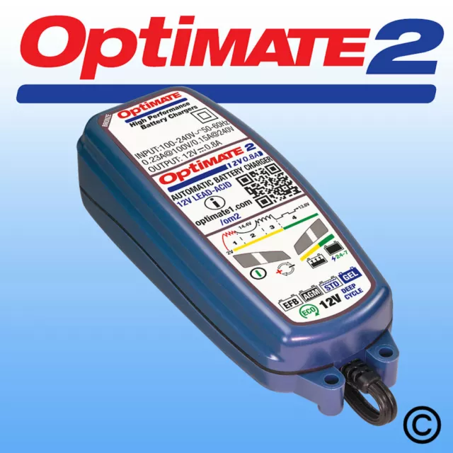 OptiMate 2 Motorrad AGM STD GEL 12V Akku Ladegerät Optimizer