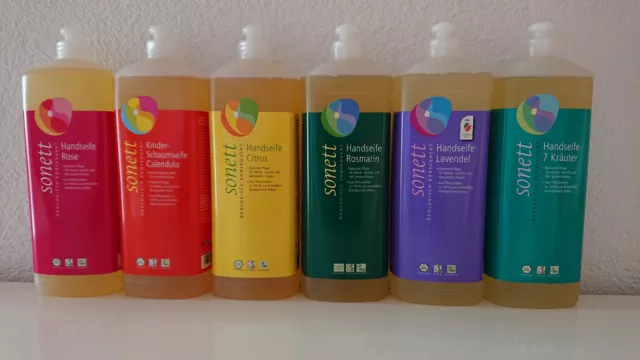 SONETT HANDSEIFE Citrus,Rosmarin,Rose,7Kräuter,Lavendel,Calendula Bio Vegan