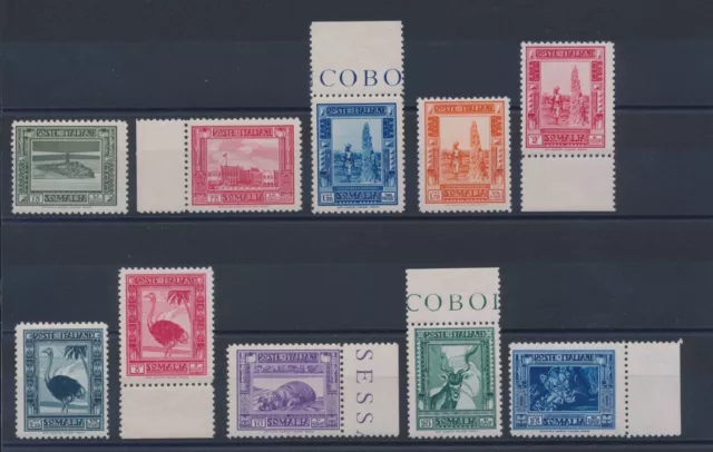 1932 SOMALIA - Pictorial Set, Notched 12, 10 values, Incomplete Set, MNH **