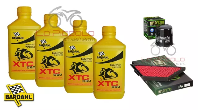 Kit Tagliando 4 Lt Bardahl Xtc + Filtro Aria E Olio Kawasaki Gtr 1400 2012 2013