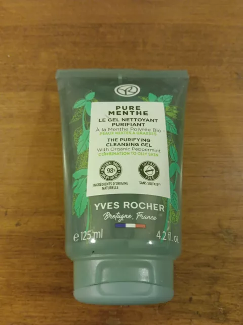 PURE MENTHE YVES ROCHER THE PURIFYING CLEANSING GEL 125ml (COMB/ OILY SKIN) NEW!