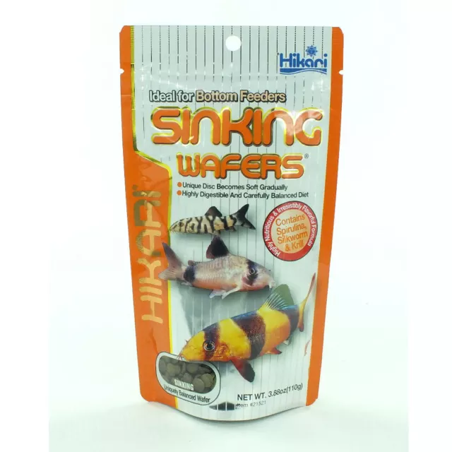 Hikari Sinking Wafers Aquarium Bottom Feeder Fish Tank Food 25g 50g 110g