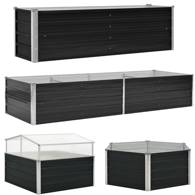 1m - 3m Hochbeet Gemüsebeet Pflanzbeet Garten Metall Kartoffel-Blumentopf Rahmen