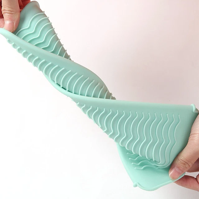 Alfombra de silicona resistente al calor para alisador de cabello plancha rizado herramientas_x