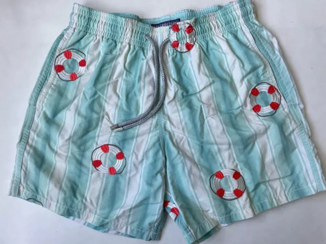 $450 VILEBREQUIN Special Edition Lifesavers Mistral Swim Trunks Shorts Medium