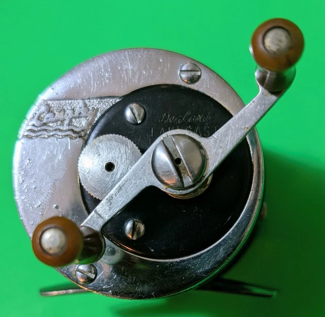 LANGLEY DELUXE LAKECAST FISHING REEL VINTAGE Deluxe Lakecast Model