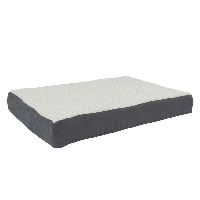 Orthopedic Dog Bed Memory Foam Cozy Sherpa 30 x 20 x 4 Washable Cover