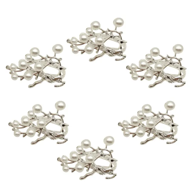 6 piezas anillos decorativos para servilletas de aleación soporte para servilletas animal