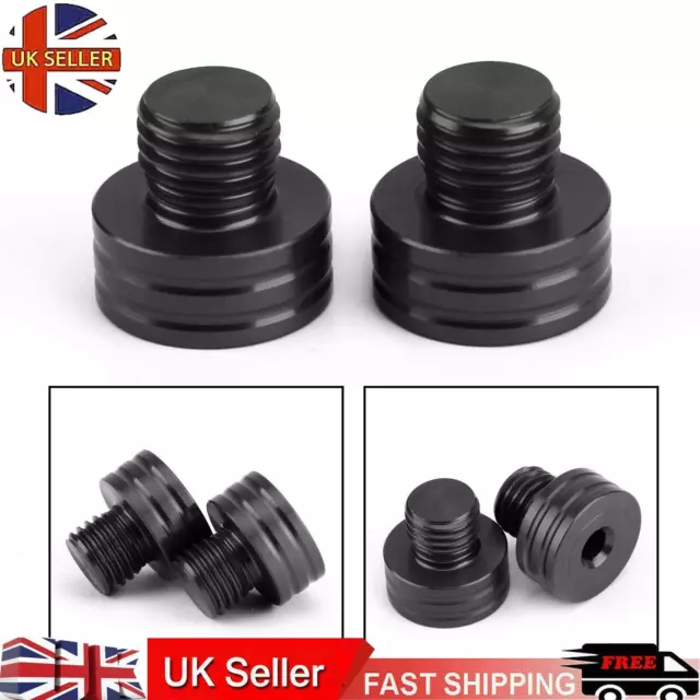 Pair Billet Aluminium M10 Right-hand Motorcycle Motorbike Mirror Blanking Plugs