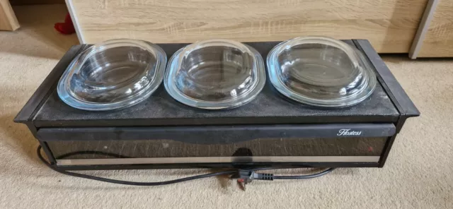 Hostess Table Top Warming Drawer With 3 Pyrex Dishes