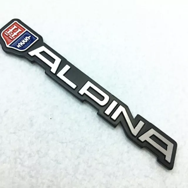 3D Metal Alpina Logo Emblem Badge Sticker Auto Trunk Rear Tailgate Car Hood