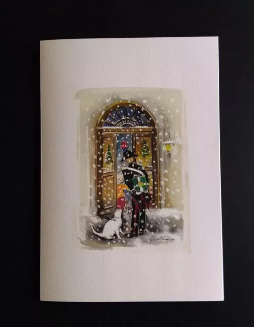 BIGLIETTO AUGURALE CARABINIERI - "Natale alla porte" con cartellina