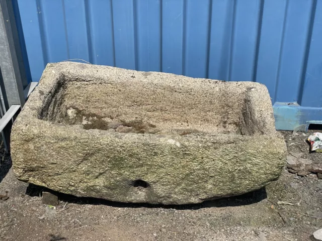 Large Antique Granite Stone Trough