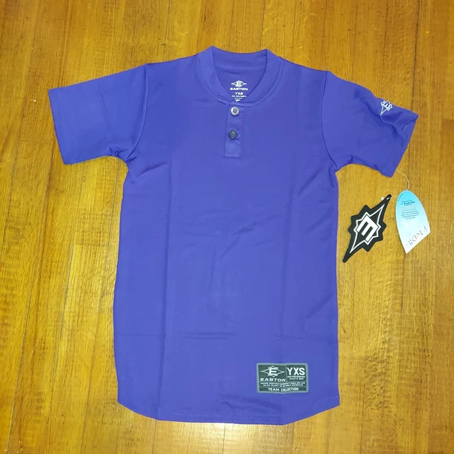 Easton Skinz Jersey Youth XS High Performance Bio-Dri Short Sleeve Purple